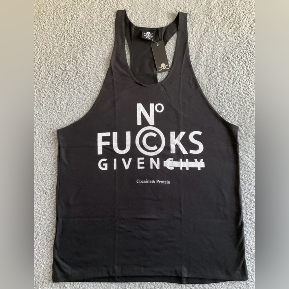 Cocaine and Protein No F- - - -  Given  Mens Gym Tank Top  NWT  XXL